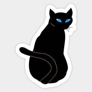 Cat With Blue Eyes Sticker